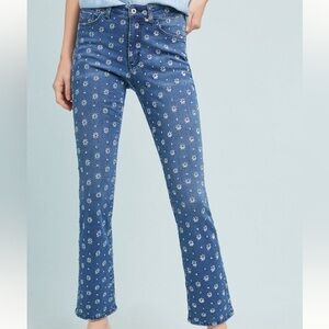 Anthropologie Pilcro High Rise Boot Cut Embroidered Jeans